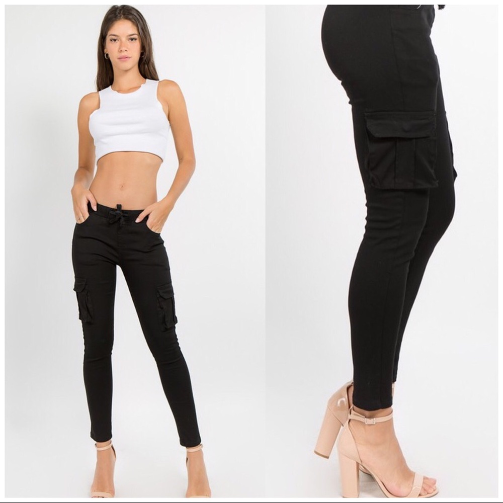 CARGO JOGGER WIDE WAISTBAND STRETCH DENIM - Picture 6 of 8